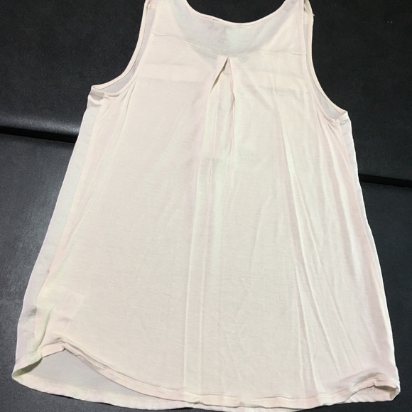 EXPRESS Stylish Tank V-Neck Zipper Pleated Back - Picture 5 of 9